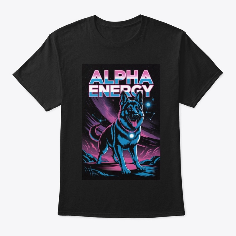 80s Neon German Shepherd Design