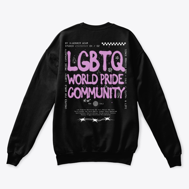 LGBTQ pride clothing set, back print