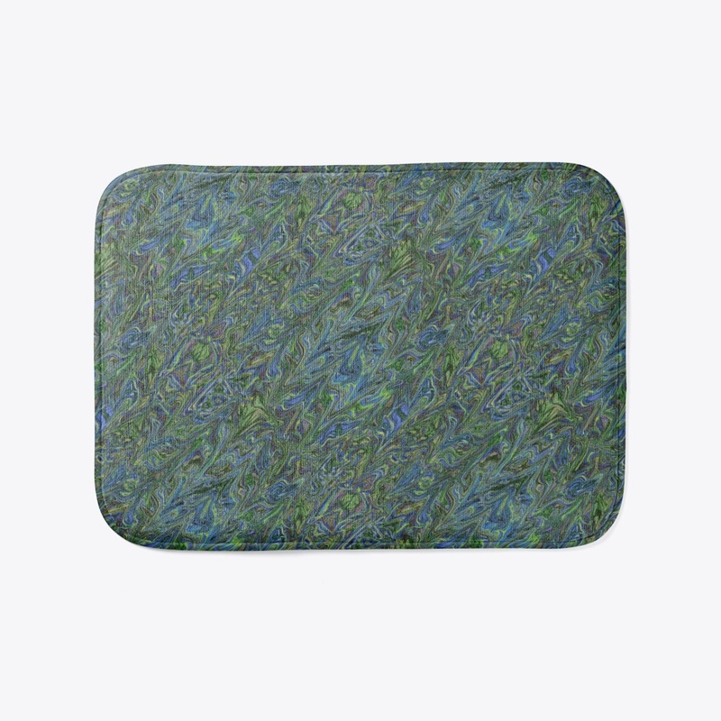 Blue Green Liquid Marbling