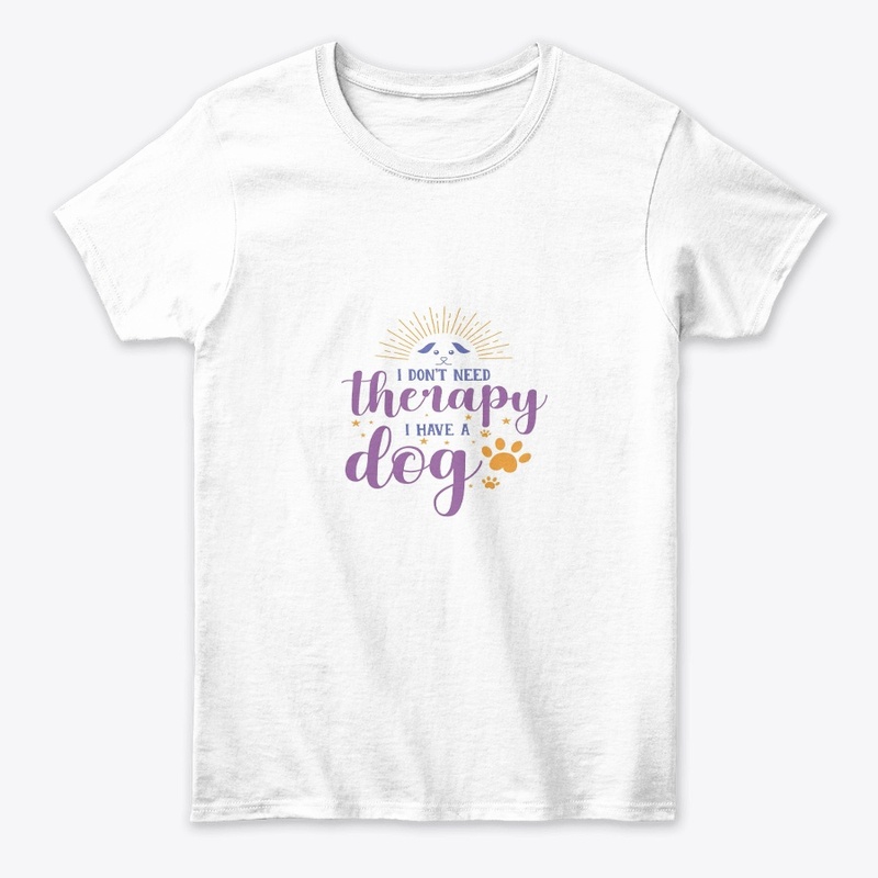 Colorful Therapy Dog T-Shirt Graphic