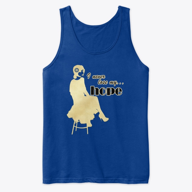 I never lose hope- Woman sitting