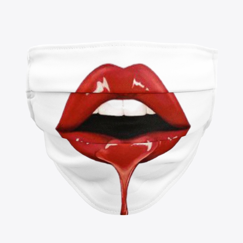 Salivating lips face mask