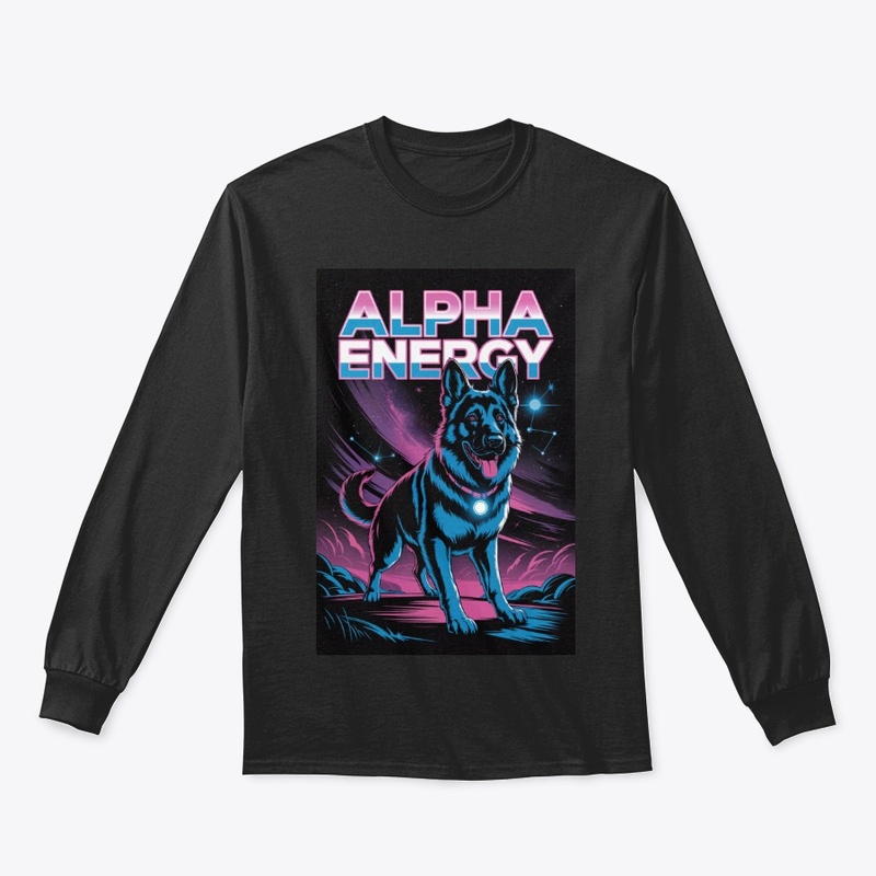 80s Neon German Shepherd Design