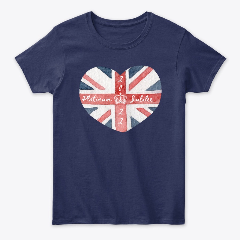 Platinum Jubilee 2022 British flag heart