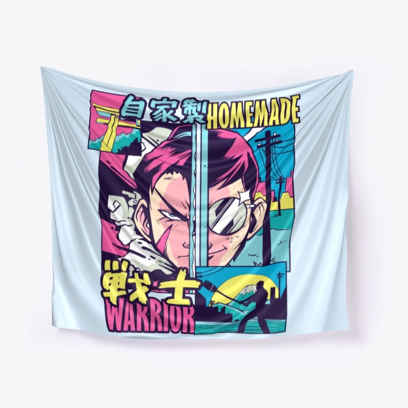 Anime Vaporwave Homemade Warrior