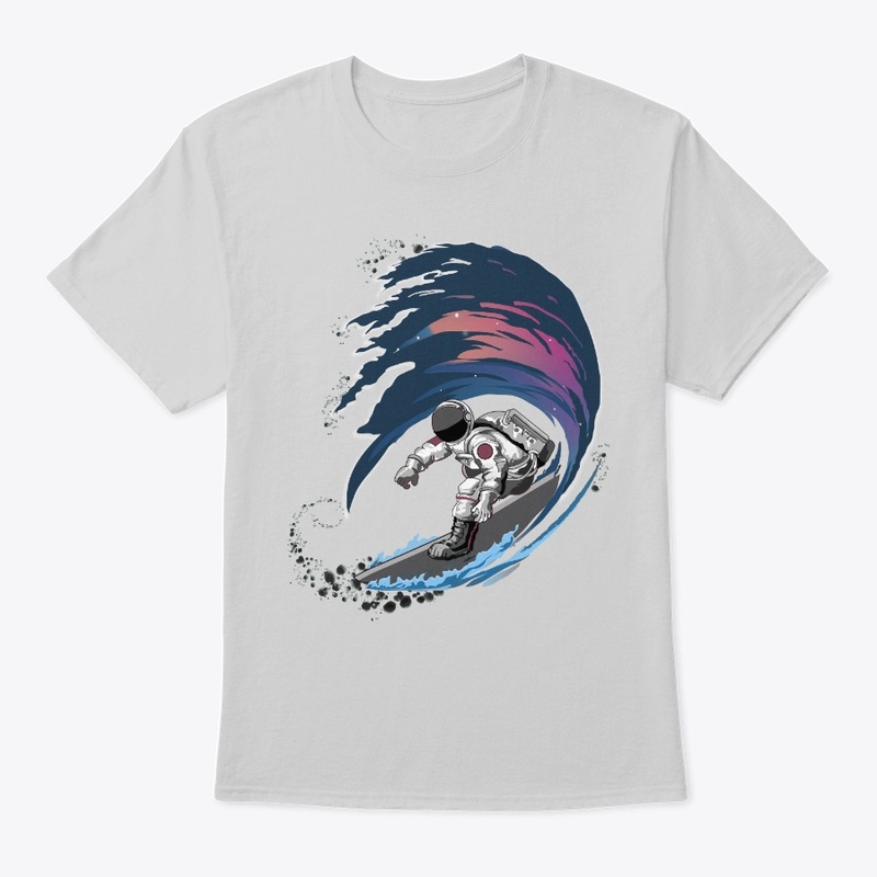 Astronaut surfing on asteroid belt