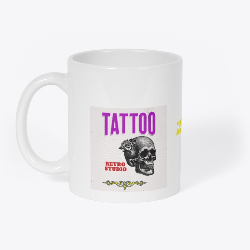 "Vintage Skull Tattoo Salon 