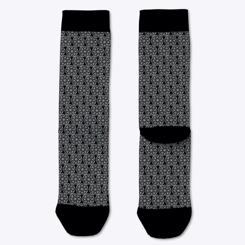 Music Mandala Socks Dark - Crew