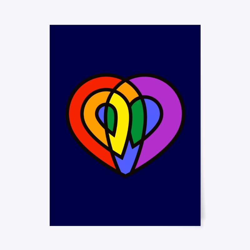 LGBT Love Pride Rainbow Heart