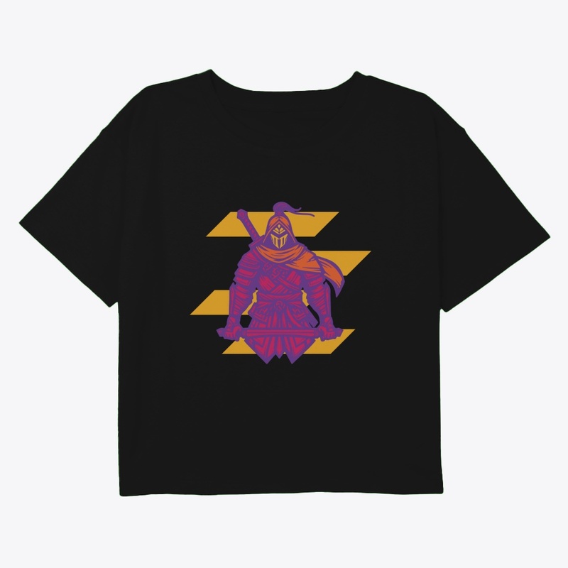 neon ronin striped knight