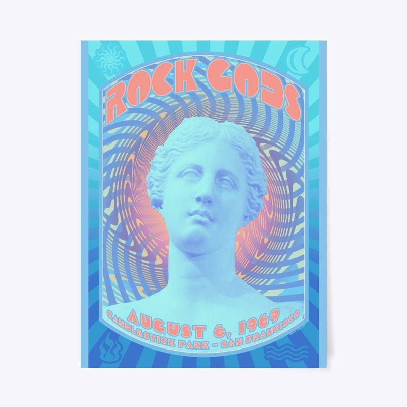 Psychedelic Poster "Rock Gods" 1969 