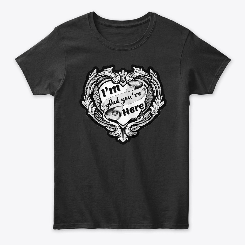 Baroque Heart womens tee monochrome