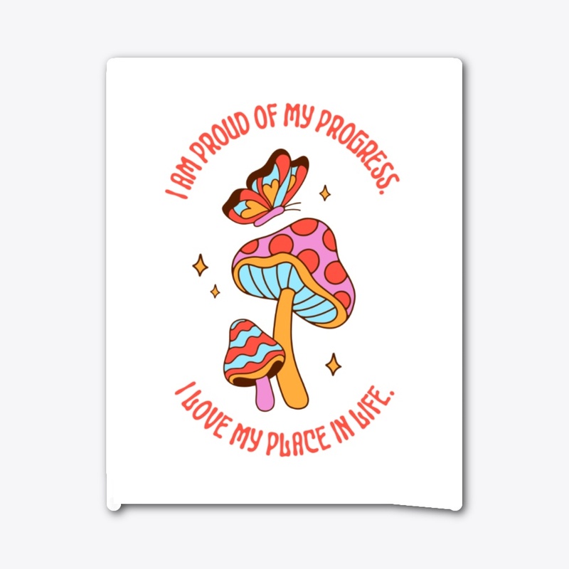 Bright Red, Yellow Pink Illustrative Tee