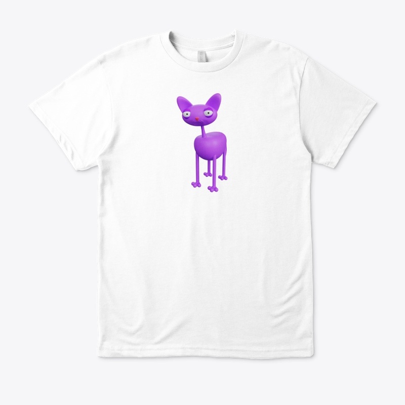 Purple cat Eco Unisex Tee