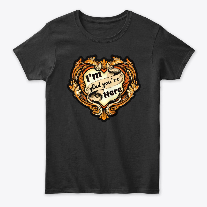 Baroque Heart pumpkin womens tee