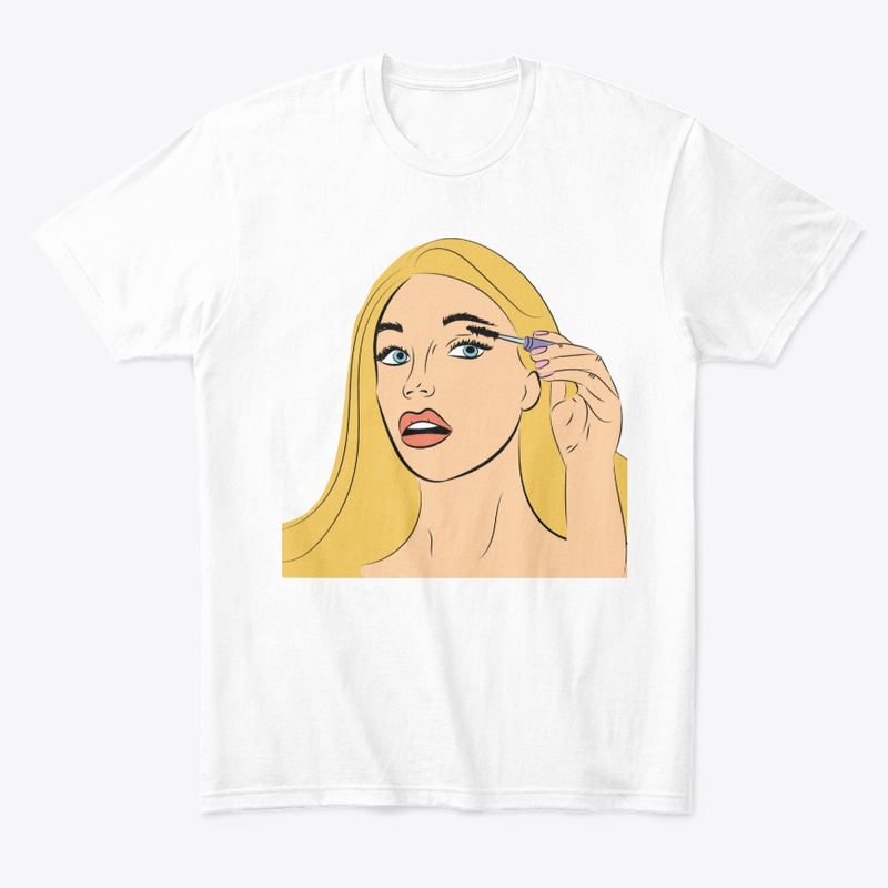 Blonde hair girl pop art