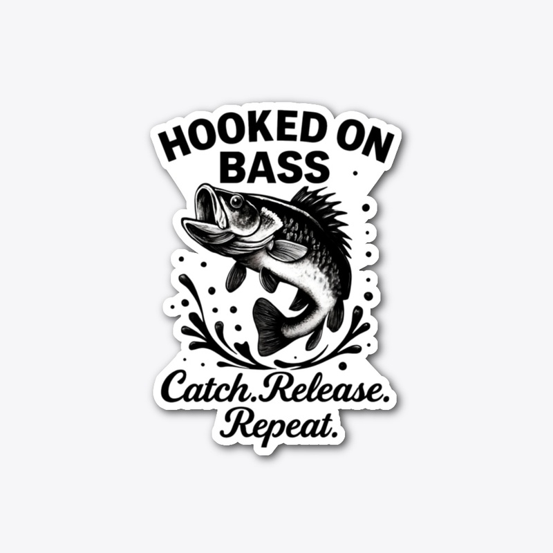 Hooked on Bass Fishing Tee