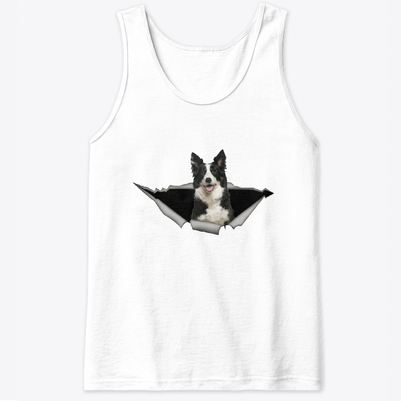 The real  3D Border collie sticker 
