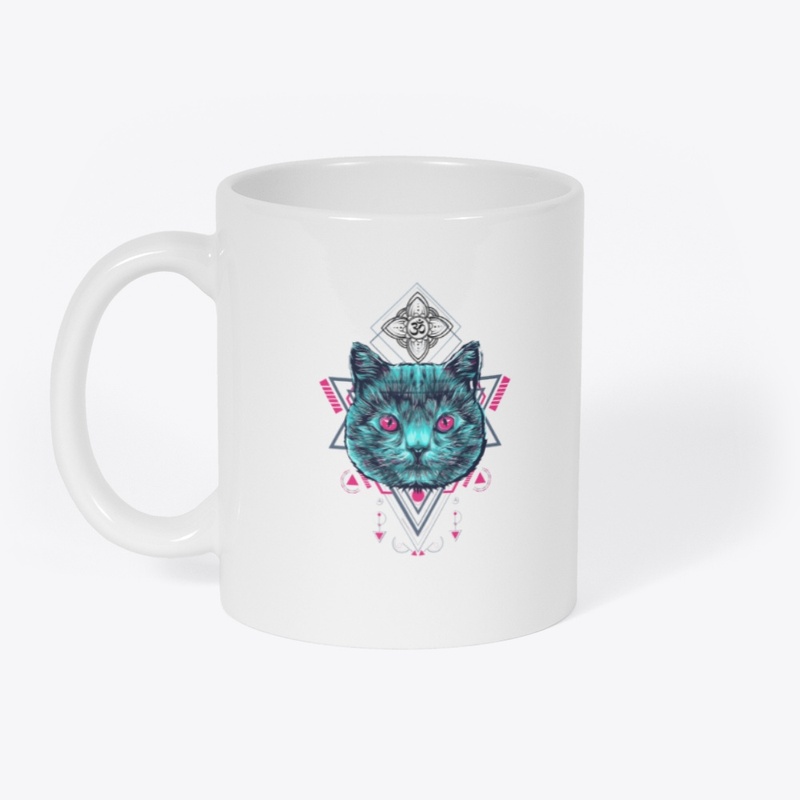 Spiritual Cat Head  Mandala