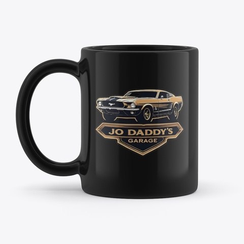 Jo Daddy New Logo Mug Black T-Shirt Front