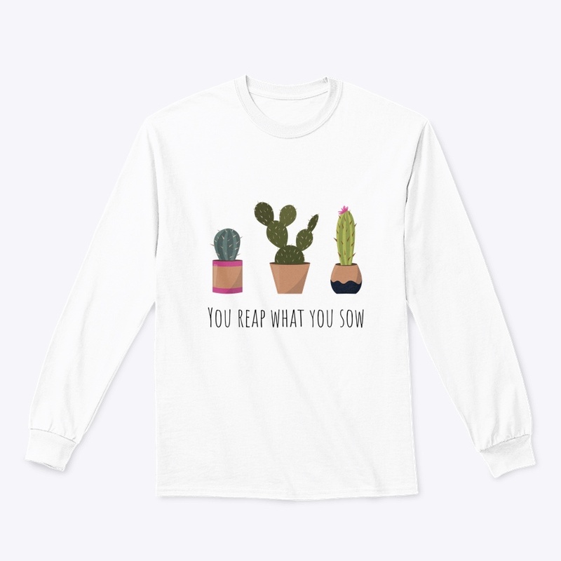 Cactus illustration with funny quote.