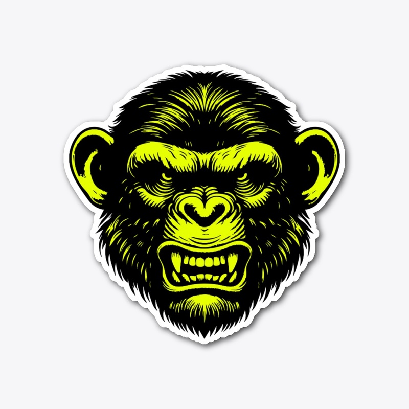 Wild Chimpanzee Head Design