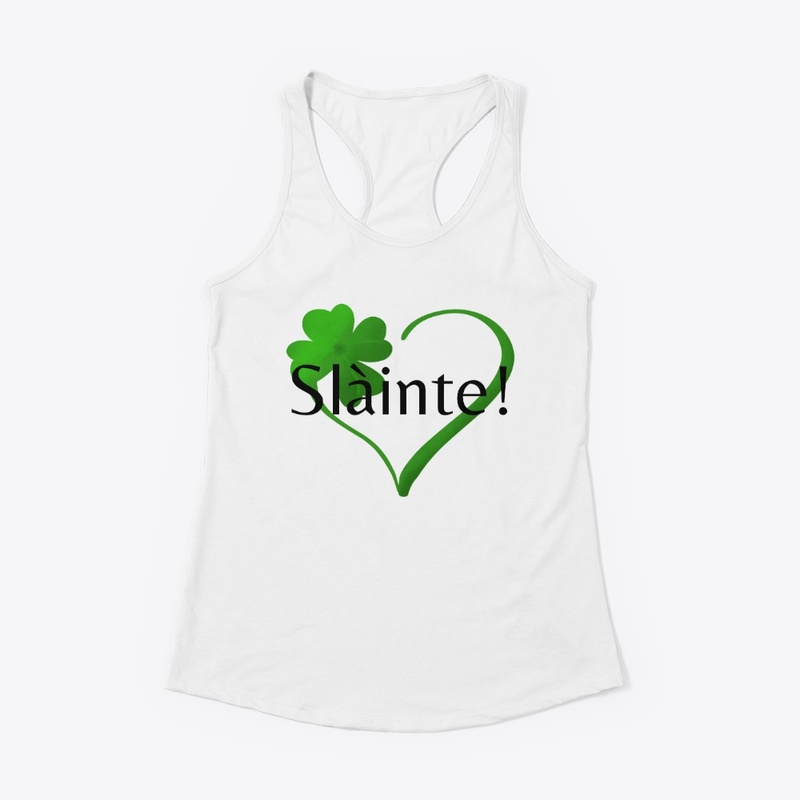 SLAINTE IRISH ST PATRICS SHAMROCK HEART
