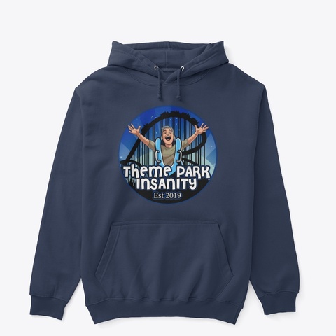 Theme Park Insanity 2025 Branding  Navy Camiseta Front