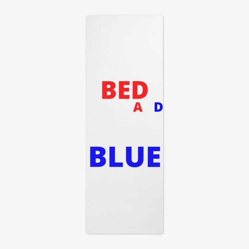 Bed white and blue funny independence na