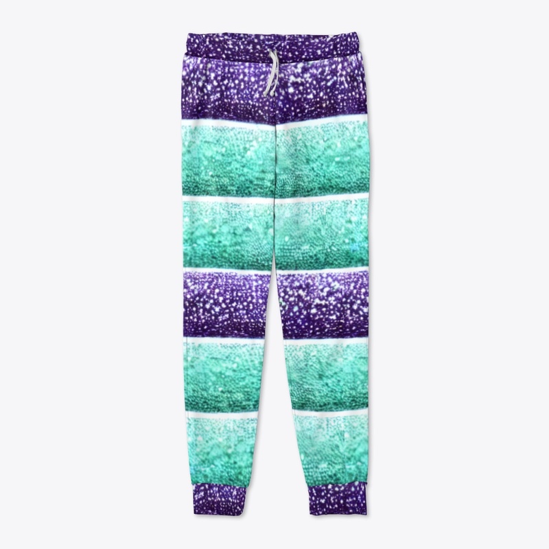 Sparkly Green & Purple Design 