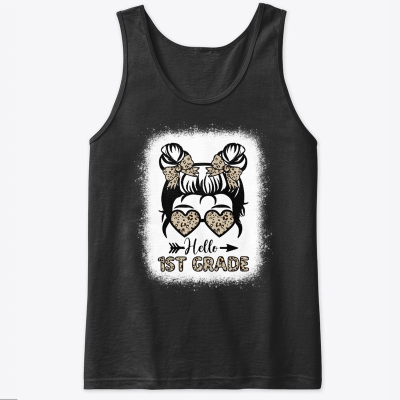 Hello 1st Grade Messy Bun – Bleached