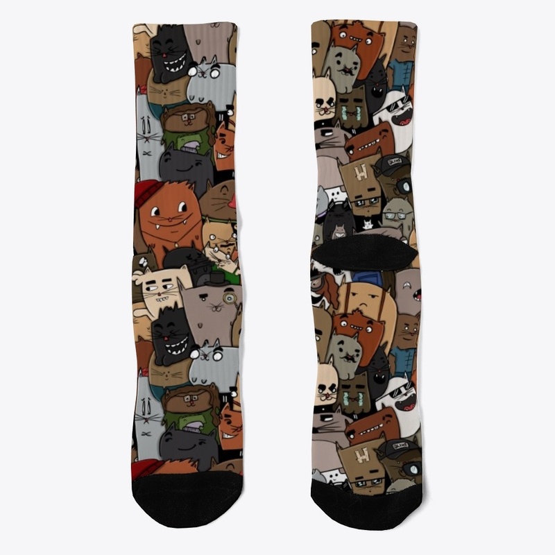 Luxurious Cat Doodle Socks