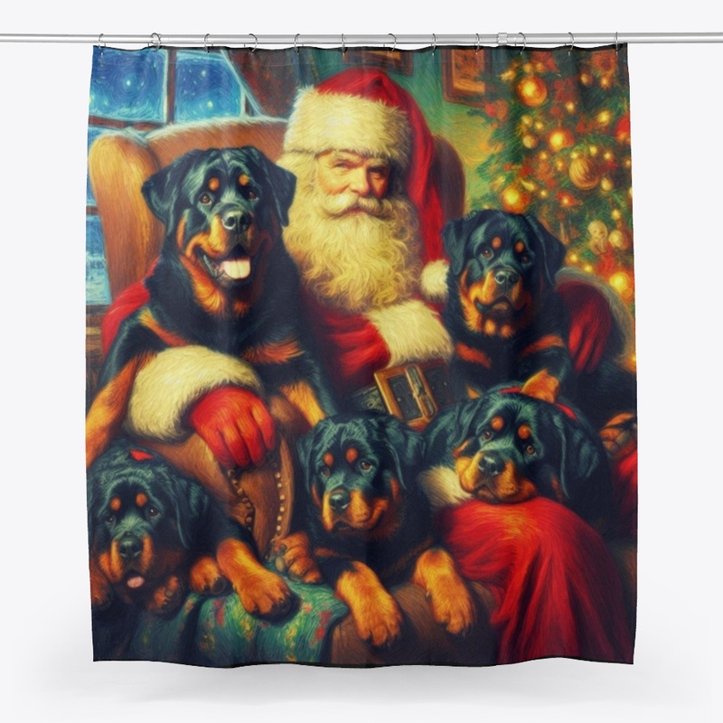 Rottweilers With Santa