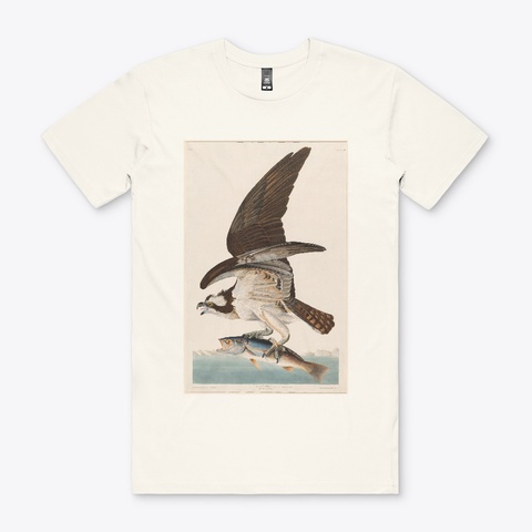 Fish Hawk Tee  Natural T-Shirt Front