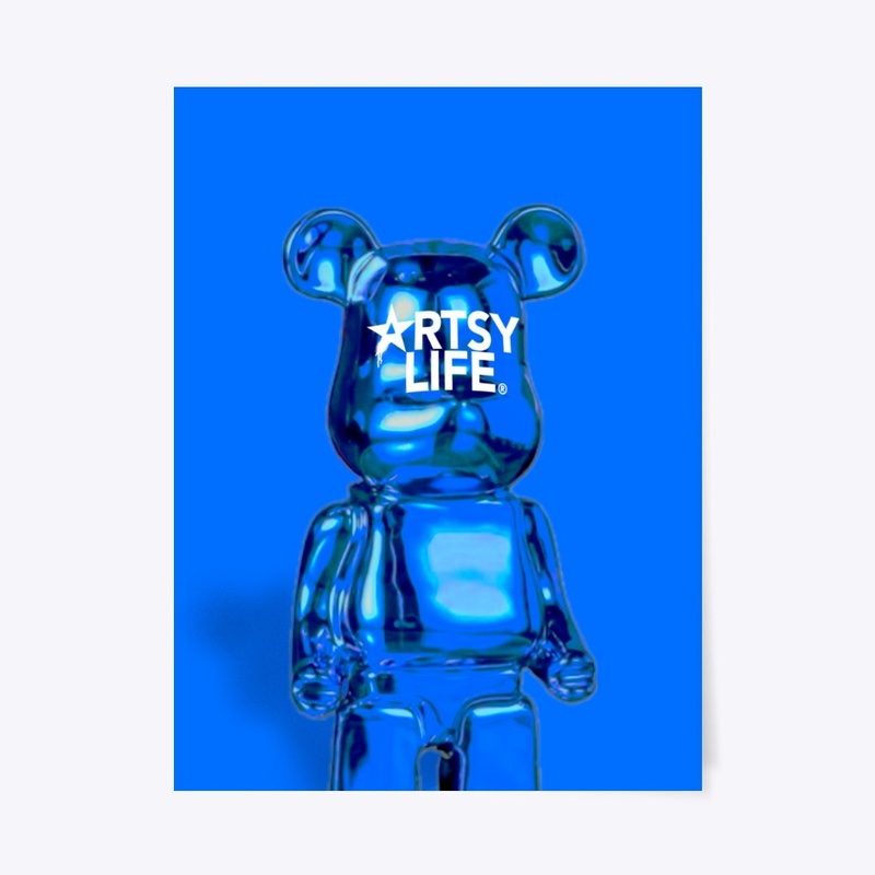 Artsy Life Bear Statue Art Print (18x24)
