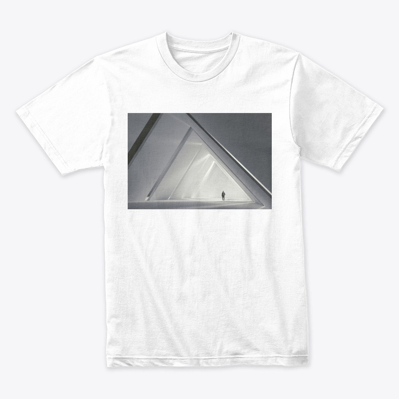 Human in White Big Triangle With Light