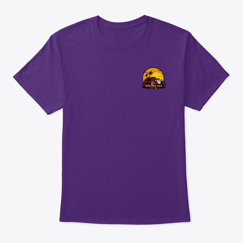 Vintage car printed tshirt 