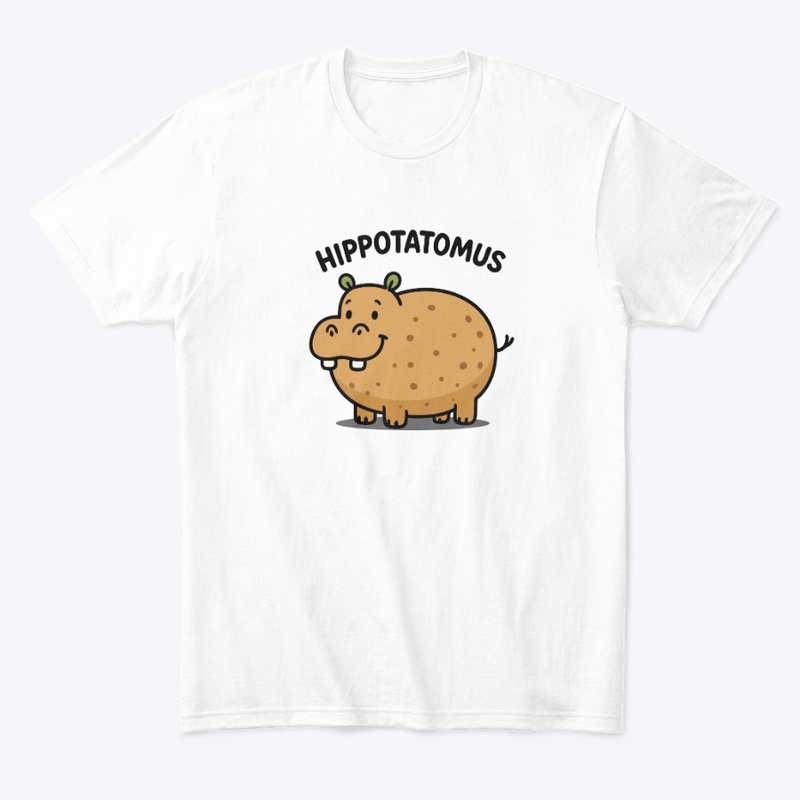 Cartoon of a Potato Shape Hippopotamus