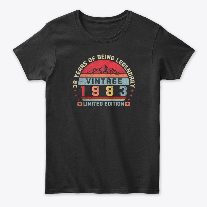 38 Years Old Retro 1983 Birthday Vintage