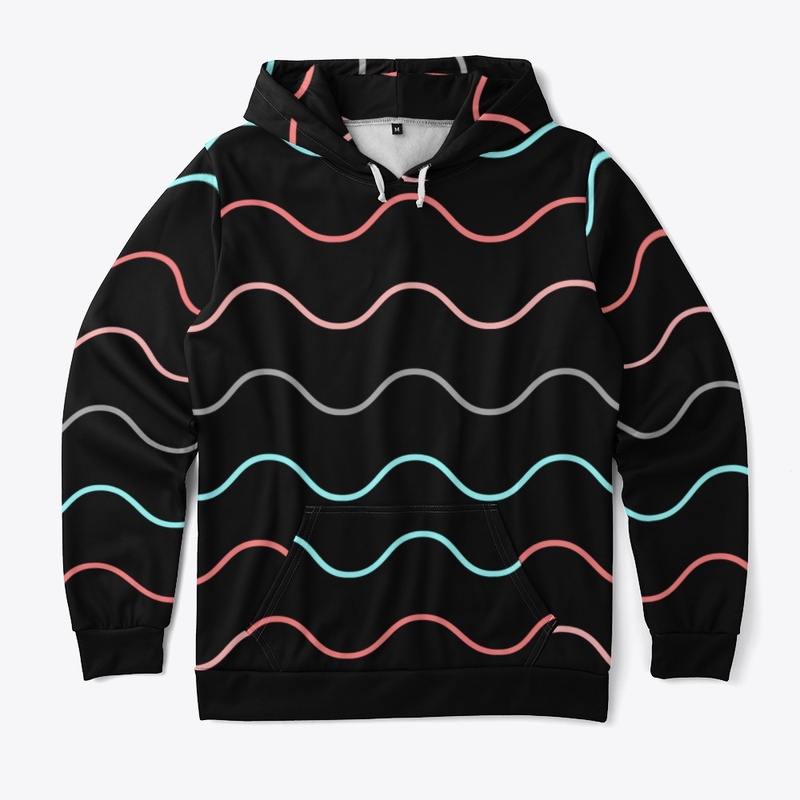 Multi Color Curvy Line Hoodie