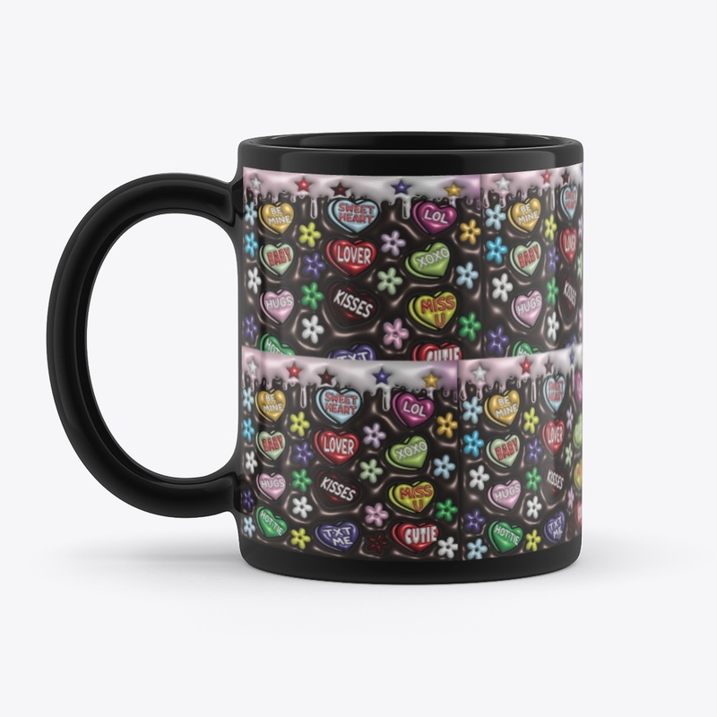 3D VALENTINES Day TUMBLER 20 oz AND MUG 