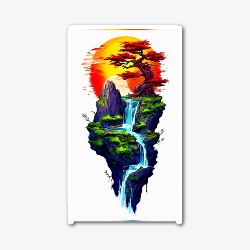 Elegant Waterfall Wall Art Design