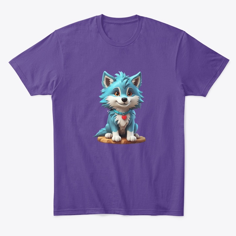 minimal cute cartoon friendly WOLF