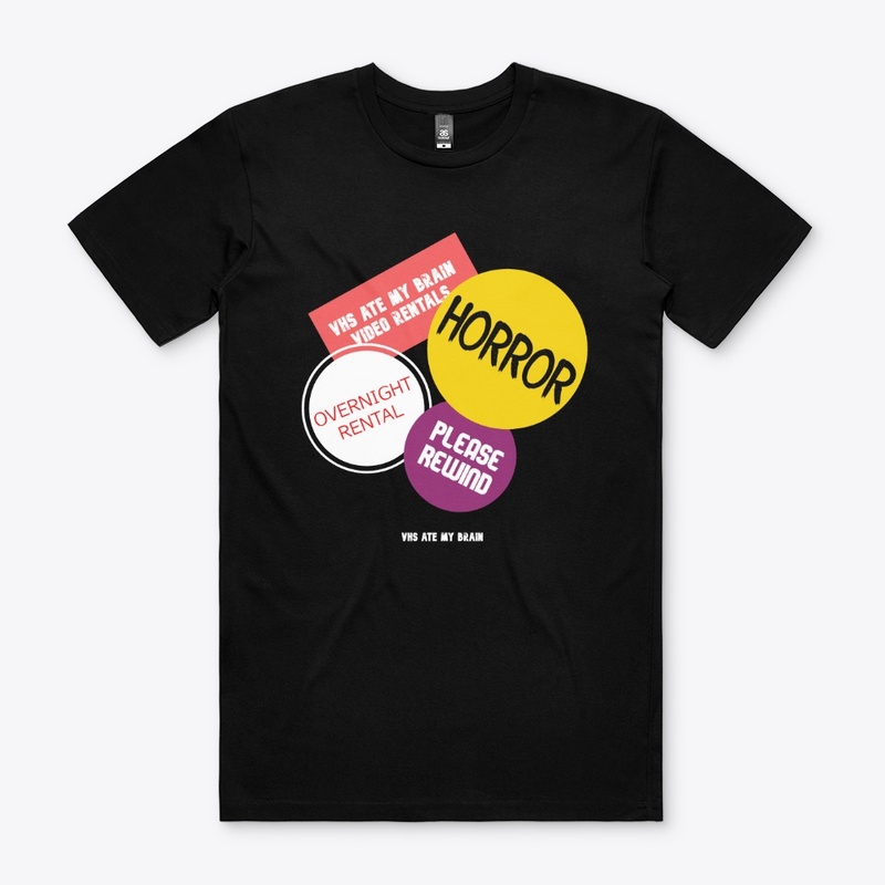 VHS ATE MY BRAIN - VHS stickers tee