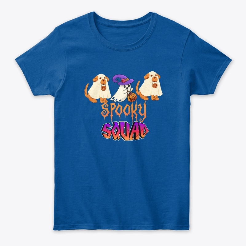 Halloween Ghost Dog Spooky Squad Tshirt