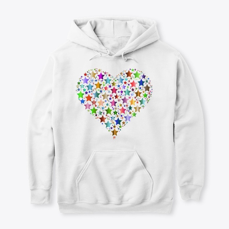 colorful stars heart shape