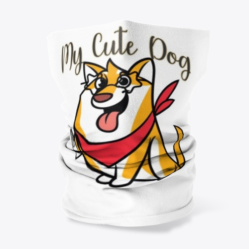 cute dog mask mug and stickers