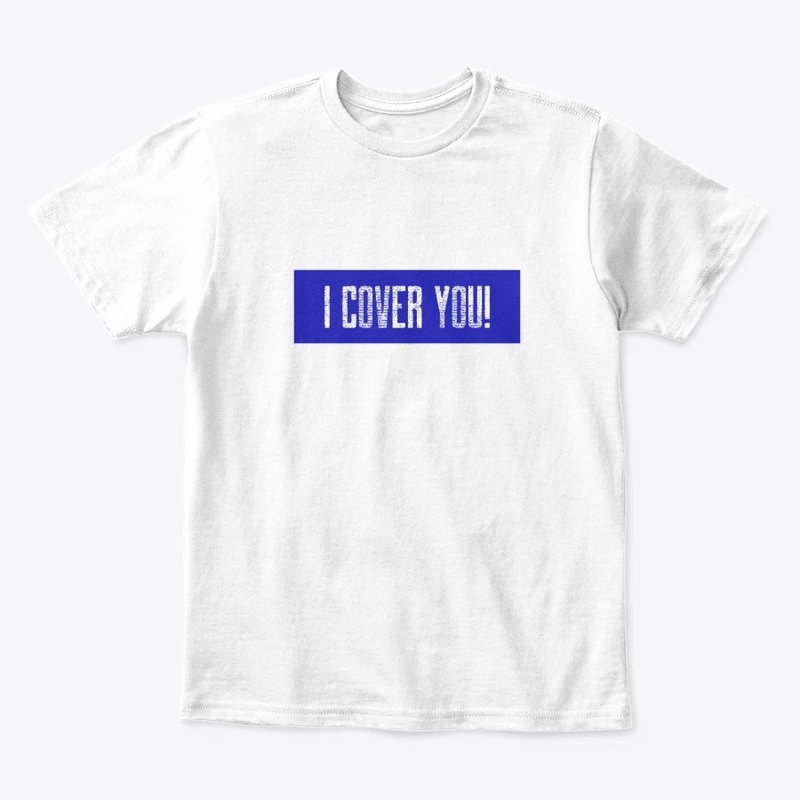 I cover you. quotes blue background