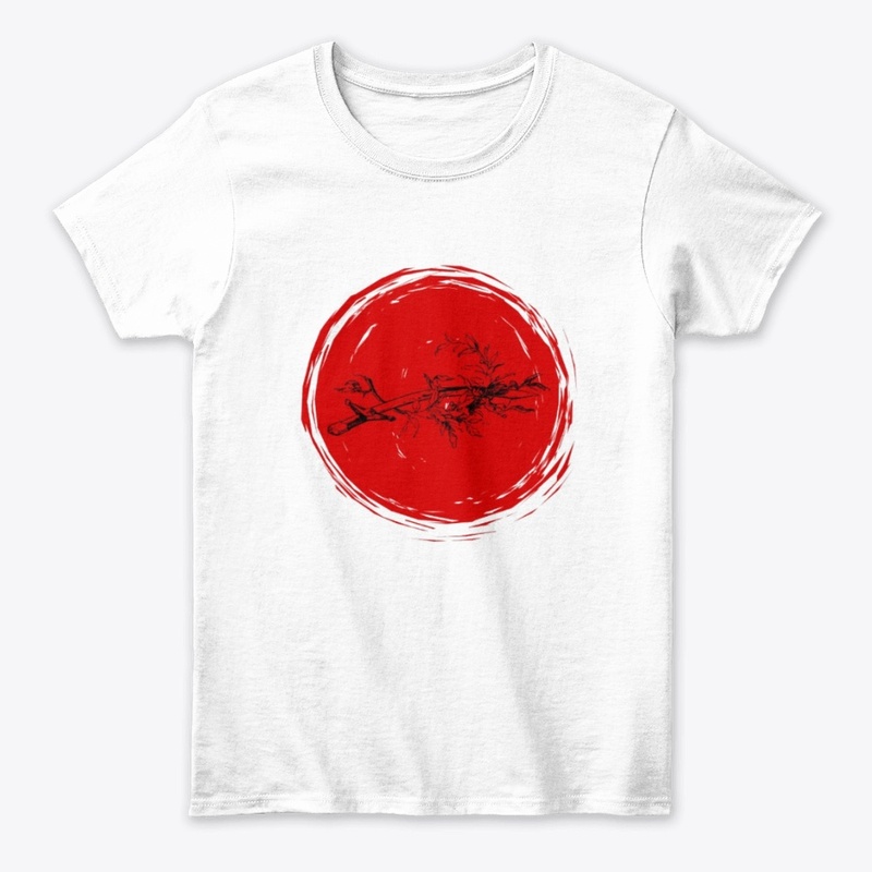 Aesthetic Sword and Leaves Graphic Tee