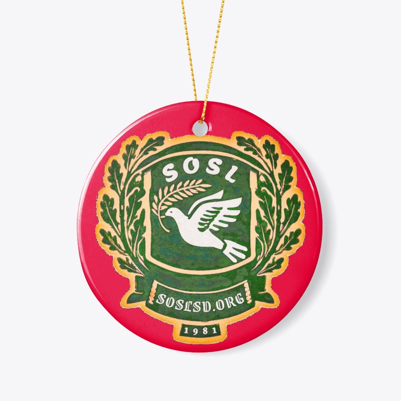 Laurel dove SOSL ornament in green